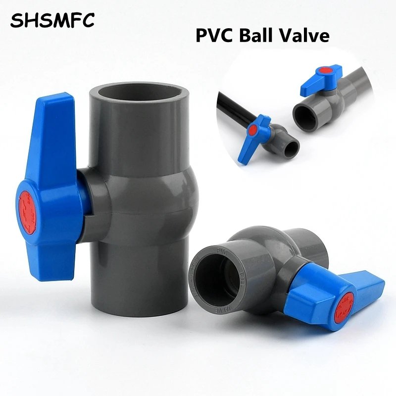 20-63mm PVC Pipe Ball Valves Water Garden Agriculture Irrigation System Drainage Tube Quick Valve Water Pipe Connector Fittings
