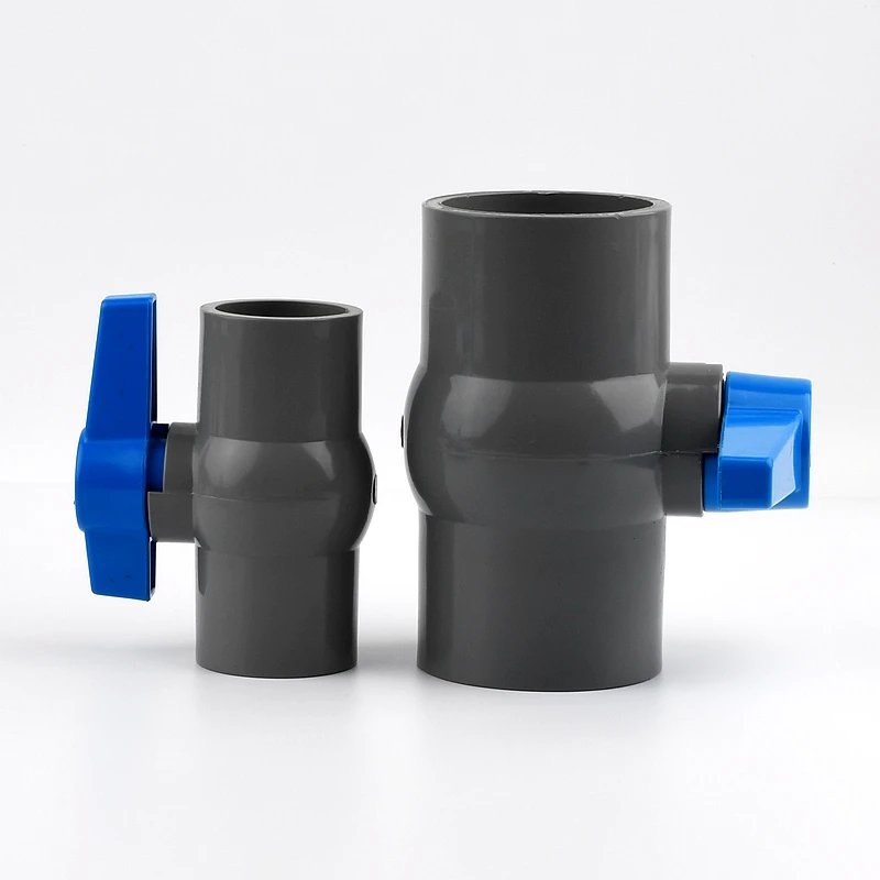 20-63mm PVC Pipe Ball Valves Water Garden Agriculture Irrigation System Drainage Tube Quick Valve Water Pipe Connector Fittings
