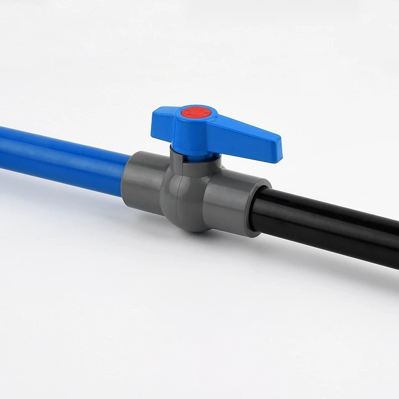 20-63mm PVC Pipe Ball Valves Water Garden Agriculture Irrigation System Drainage Tube Quick Valve Water Pipe Connector Fittings