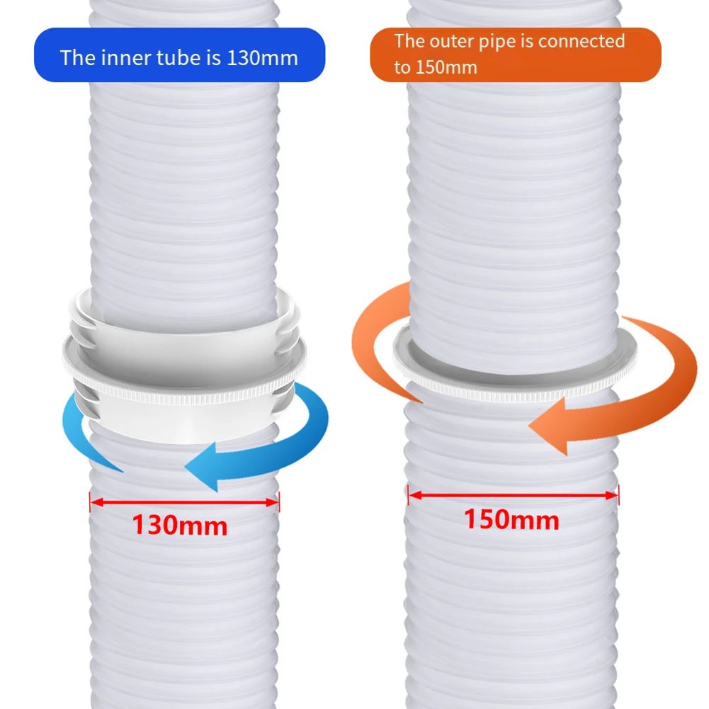 Mobile Air Conditioner Exhaust Hose Connector 13/15CM Universal Hose Reducer Ventilation Duct Extender Adapter HVAC Systems