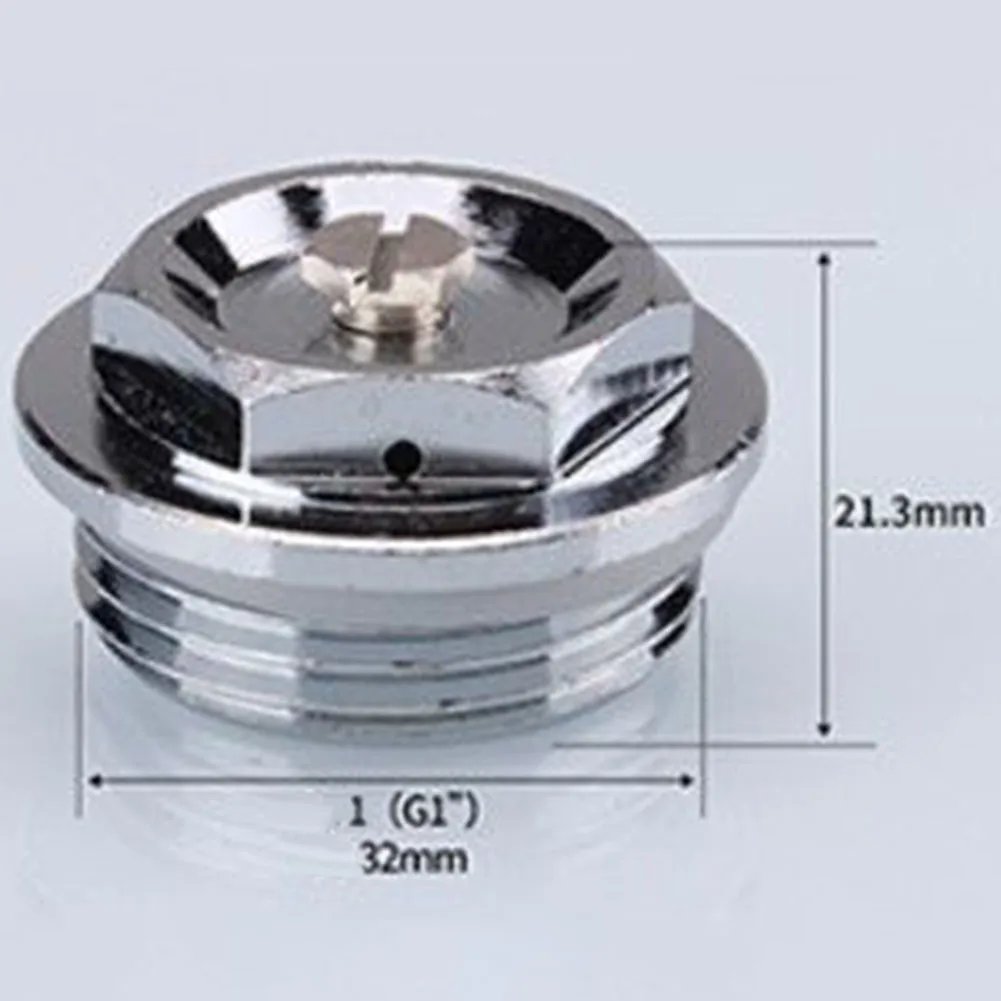 Brass Blanking Plug Air Vent Valve Bleeder Manual Bleed Plug Ventilation System Parts Central Heating Radiators G1/2 G3/4