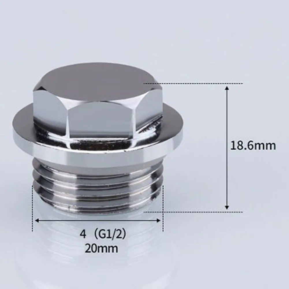 Brass Blanking Plug Air Vent Valve Bleeder Manual Bleed Plug Ventilation System Parts Central Heating Radiators G1/2 G3/4