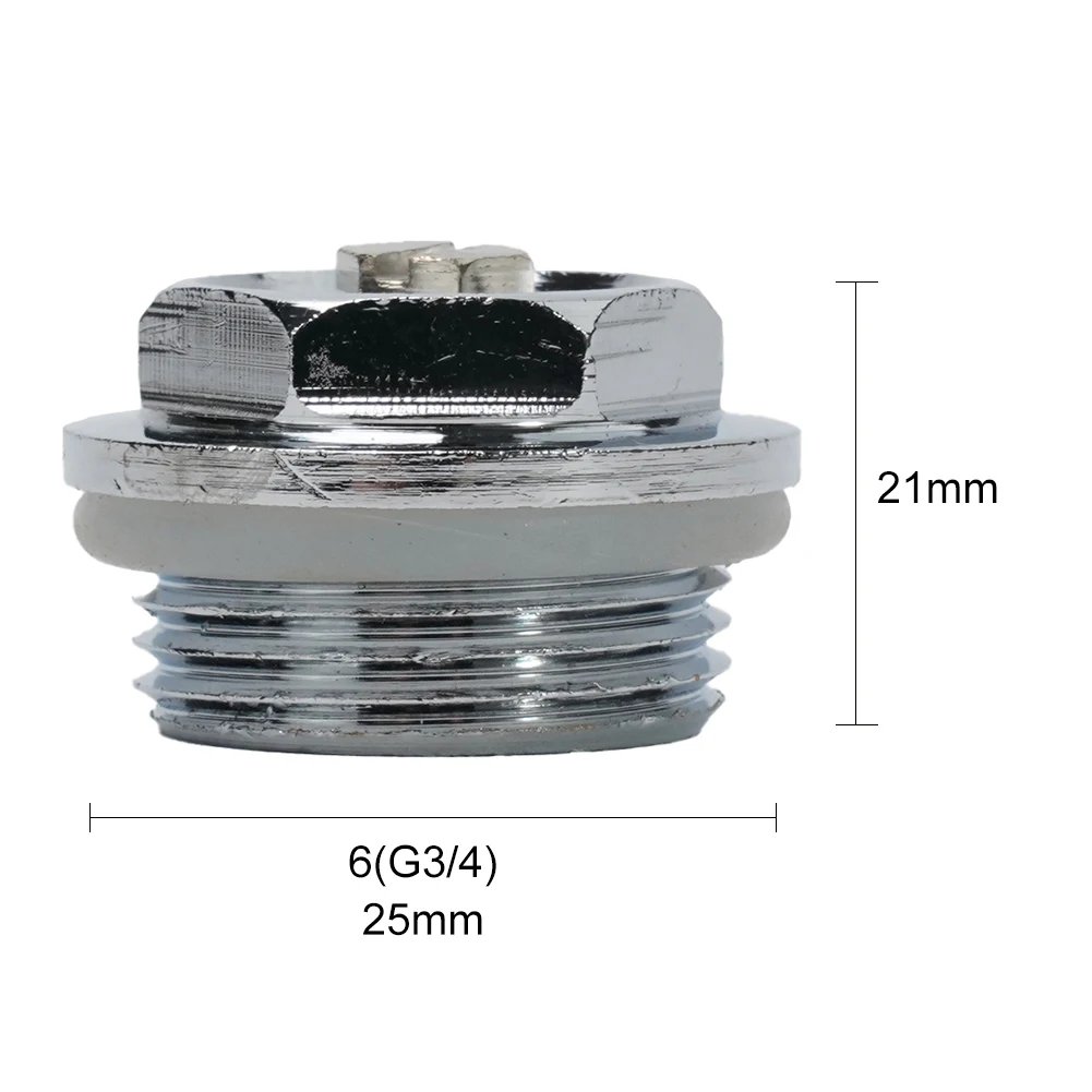 Brass Blanking Plug Air Vent Valve Bleeder Manual Bleed Plug Ventilation System Parts Central Heating Radiators G1/2 G3/4