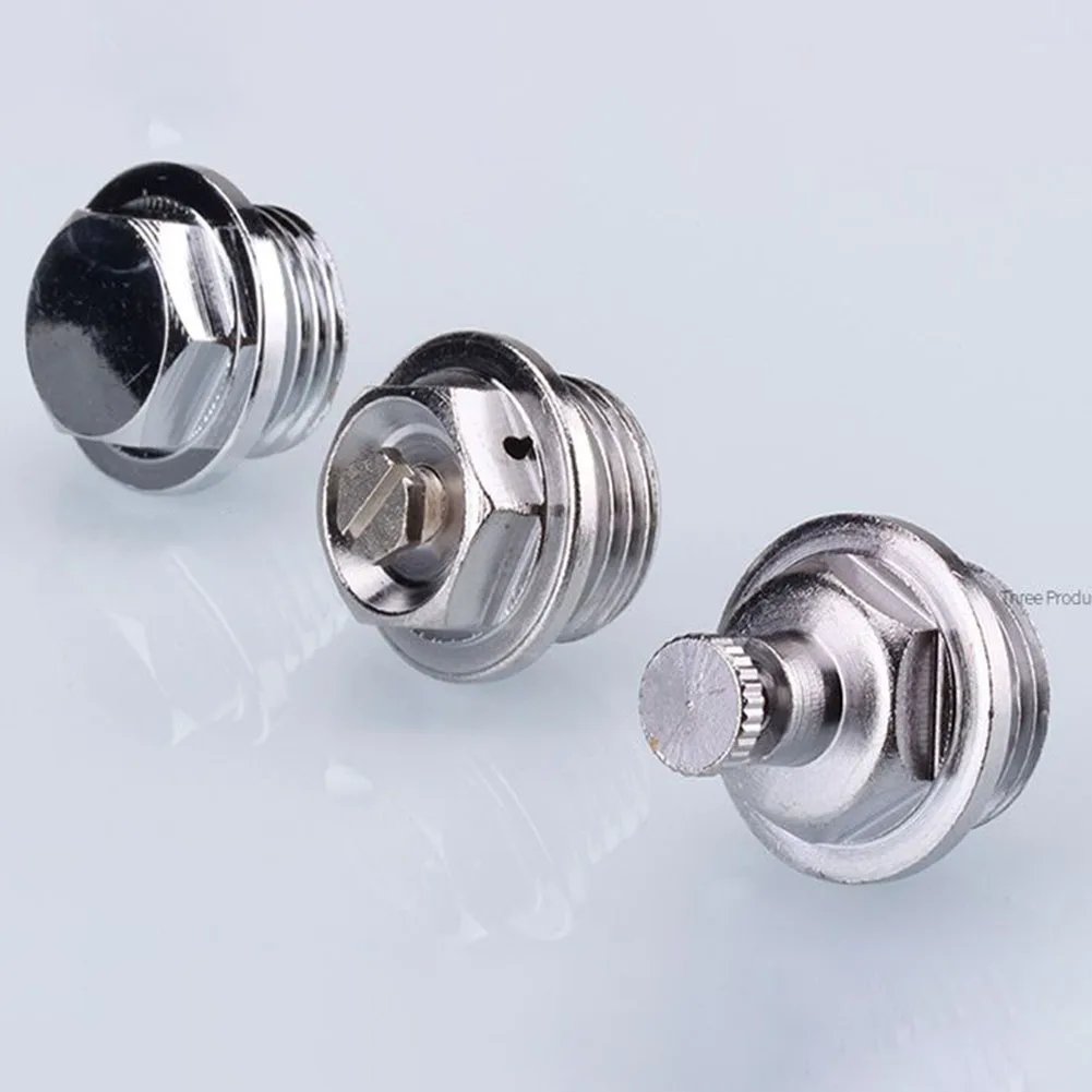 Brass Blanking Plug Air Vent Valve Bleeder Manual Bleed Plug Ventilation System Parts Central Heating Radiators G1/2 G3/4