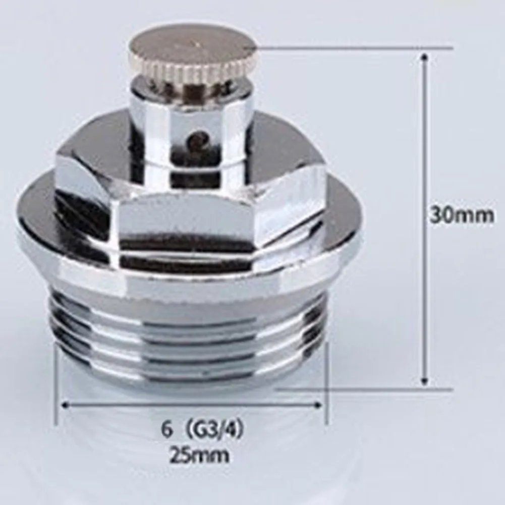 Brass Blanking Plug Air Vent Valve Bleeder Manual Bleed Plug Ventilation System Parts Central Heating Radiators G1/2 G3/4