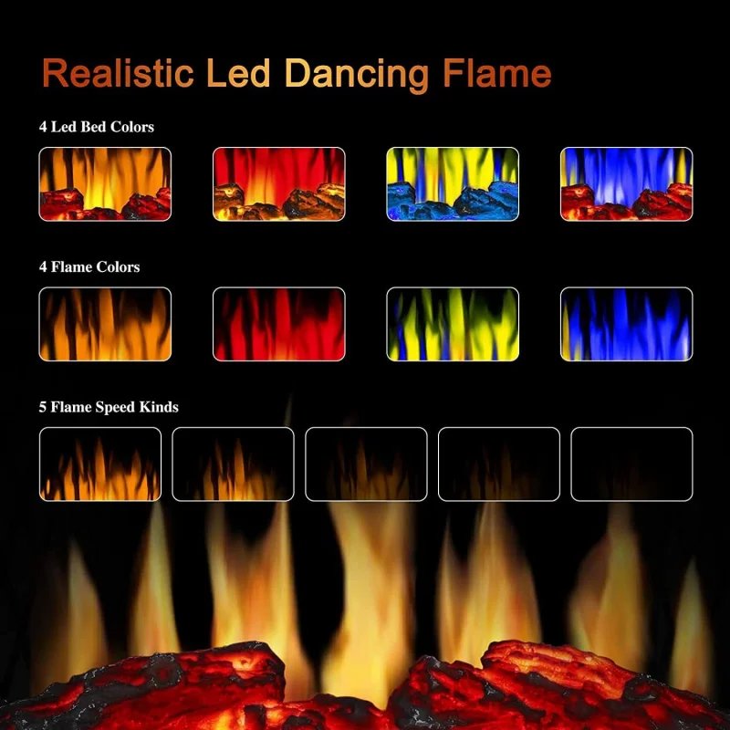 Joy Pebble Electric Fireplace Stove Heater,23” Electric Fireplace, Fireplace Heater with 3D Logs and 4 Realistic Flame,Beige Joy Pebble Electric Fireplace Stove Heater,23'' Electric Fireplace, Fireplace Heater with 3D Logs and 4 Realistic Flame,Beige