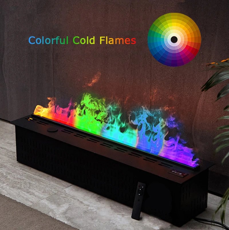 Electric Fireplace 3D Water Mist Fireplace Embedded Realistic Mist Flame Remote Control APP Interior Decoration Steam Fireplace