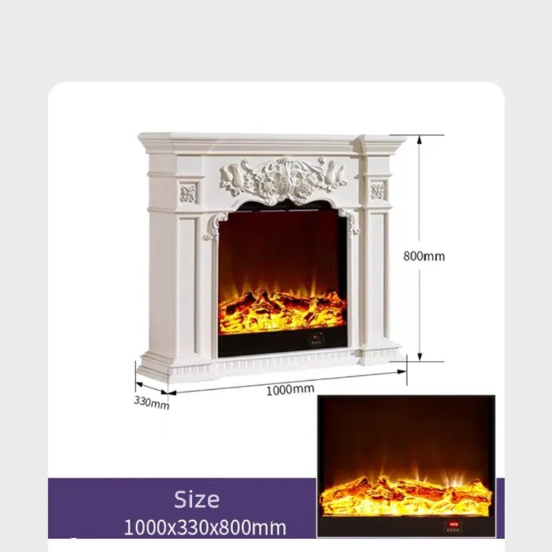 100cm European Style Decor Home Electric Marble Fireplace Mantel With Heater