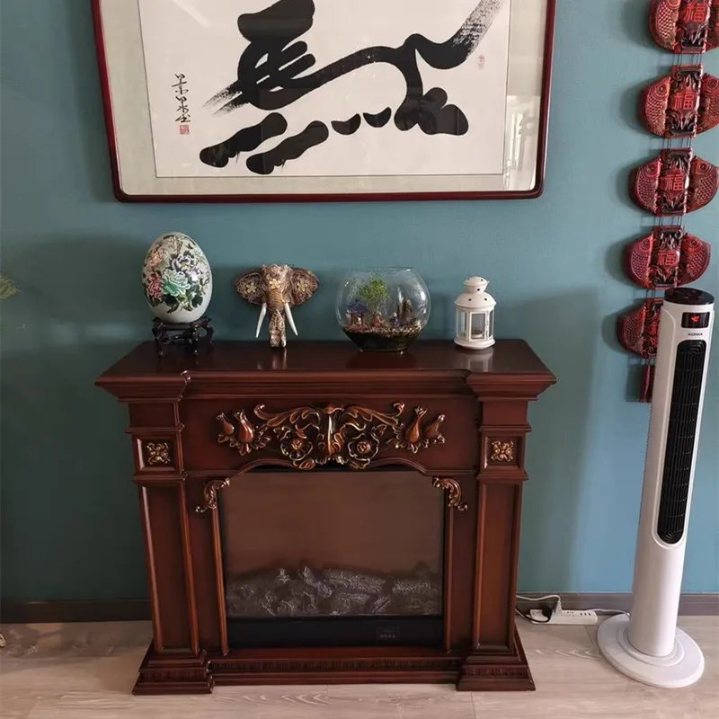 100cm European Style Decor Home Electric Marble Fireplace Mantel With Heater