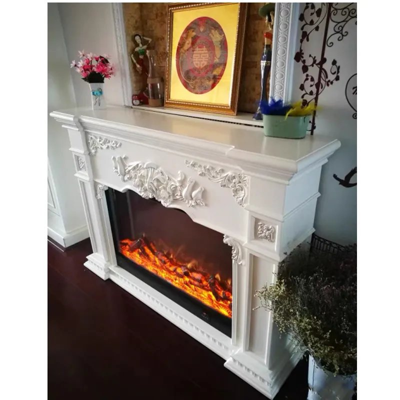 100cm European Style Decor Home Electric Marble Fireplace Mantel With Heater