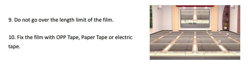 All Sizes 220V 50cm Width Healthy Floor Heating Infrared Underfloor Heating Carbon Film Heater Electric Floor Warming Mat 220W