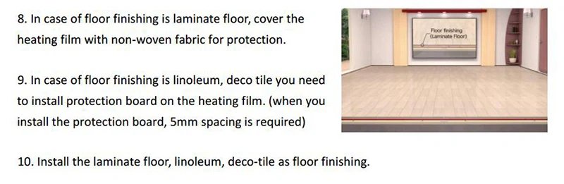 All Sizes 220V 50cm Width Healthy Floor Heating Infrared Underfloor Heating Carbon Film Heater Electric Floor Warming Mat 220W