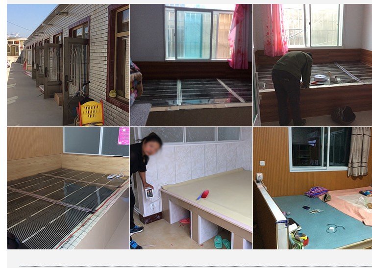 All Sizes 220V 50cm Width Healthy Floor Heating Infrared Underfloor Heating Carbon Film Heater Electric Floor Warming Mat 220W