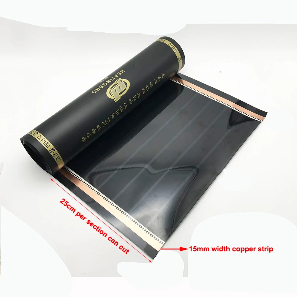 MINCO HEAT 0.5~4m2 AC220V 240w/m2 Infrared Graphene PTC Heating Film Anti-overheat Electric Warm Floor Mat Made in Korea MINCO HEAT 0.5~4m2 AC220V 240w/m2 Infrared Graphene PTC Heating Film Anti-overheat Electric Warm Floor Mat Made in Korea