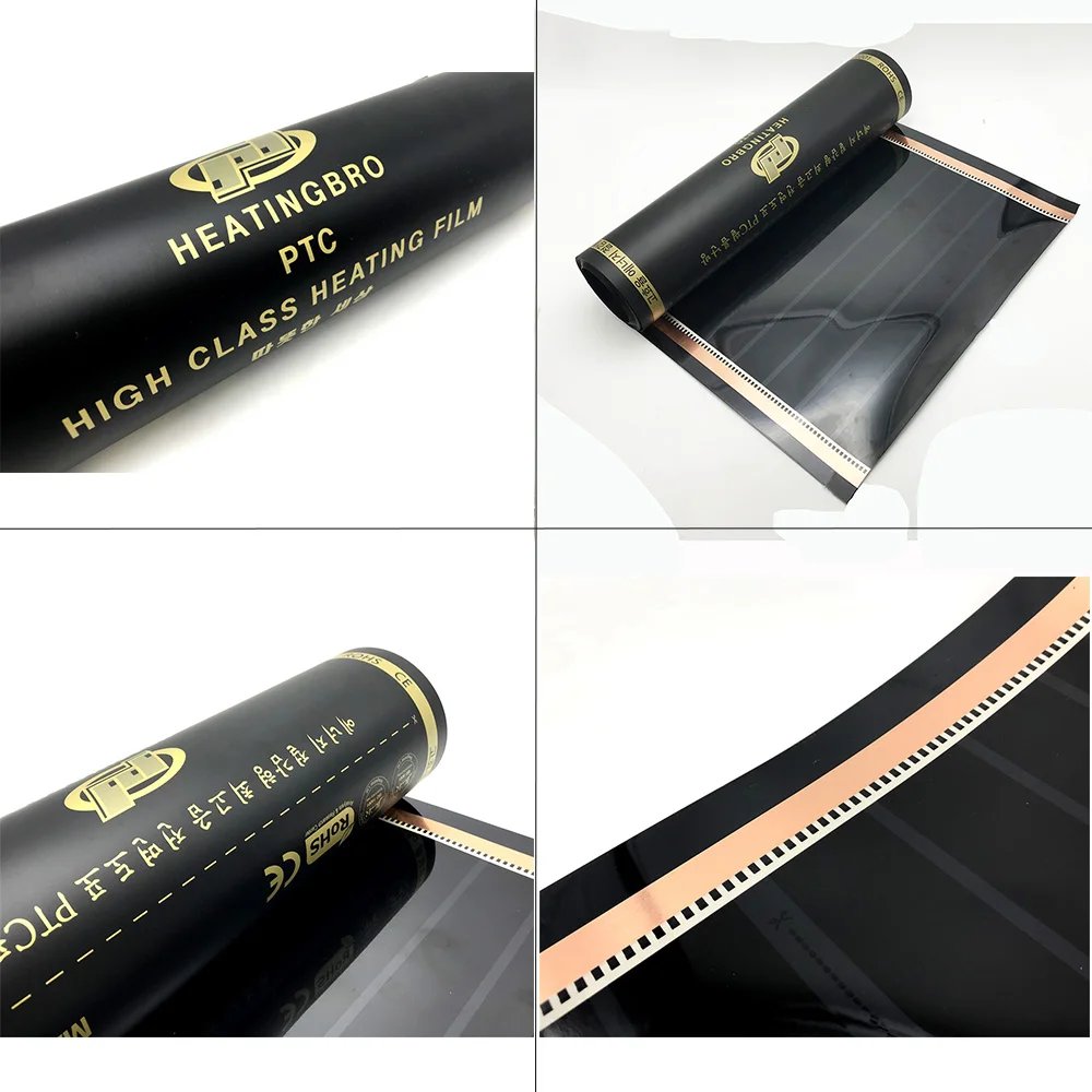 MINCO HEAT 0.5~4m2 AC220V 240w/m2 Infrared Graphene PTC Heating Film Anti-overheat Electric Warm Floor Mat Made in Korea MINCO HEAT 0.5~4m2 AC220V 240w/m2 Infrared Graphene PTC Heating Film Anti-overheat Electric Warm Floor Mat Made in Korea