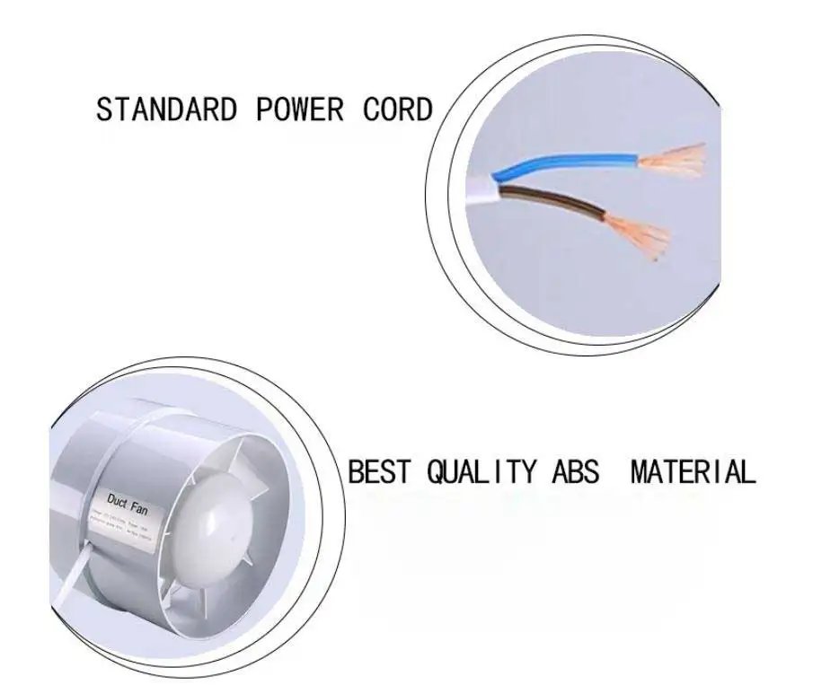 4/5/6 inch 220V Silent Ventilation Air Vents Ventilator Extractor Exhausted Extractor Fan Ventilator Bathroom Kitchen Washroom