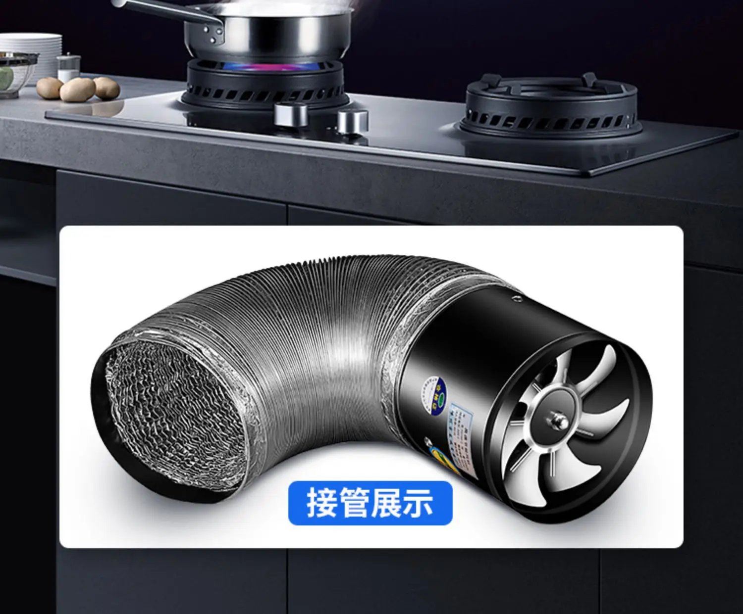 4''6''8''  Pipe Exhaust Fan Air Ventilator Metal Pipe Ventilation Exhaust Fan Mini Extractor Bathroom Toilet Wall Fan Duct Fan