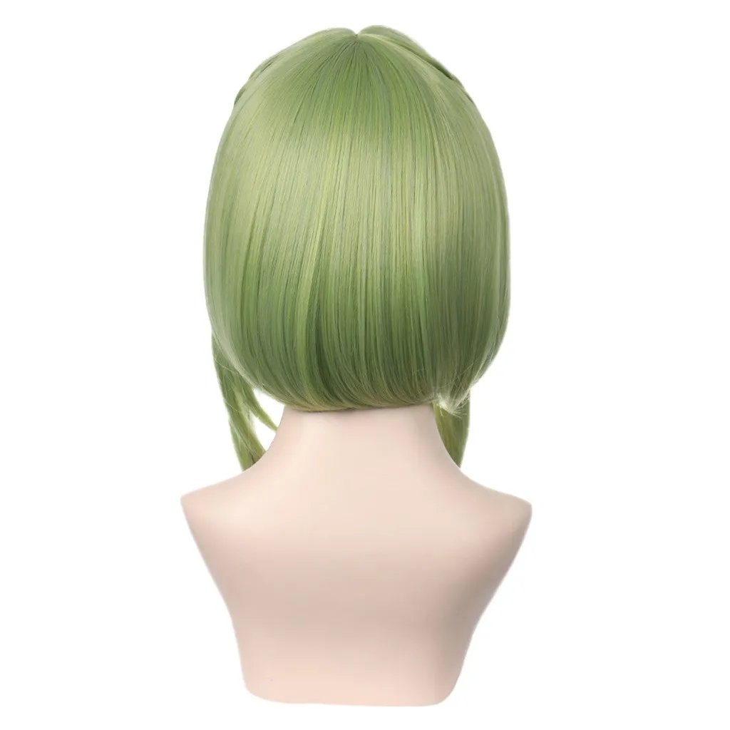 Comic Character Cosplay Wig Hair Cap + Green Microroll Cosplay Wigs Synthetic Hair Manzhan Special Wig Cosplay Specific Wig