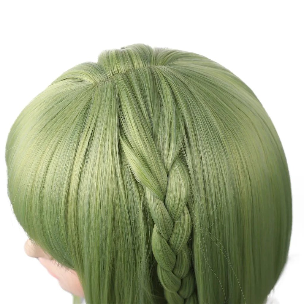 Comic Character Cosplay Wig Hair Cap + Green Microroll Cosplay Wigs Synthetic Hair Manzhan Special Wig Cosplay Specific Wig