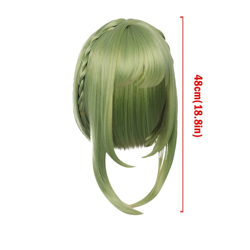 Comic Character Cosplay Wig Hair Cap + Green Microroll Cosplay Wigs Synthetic Hair Manzhan Special Wig Cosplay Specific Wig