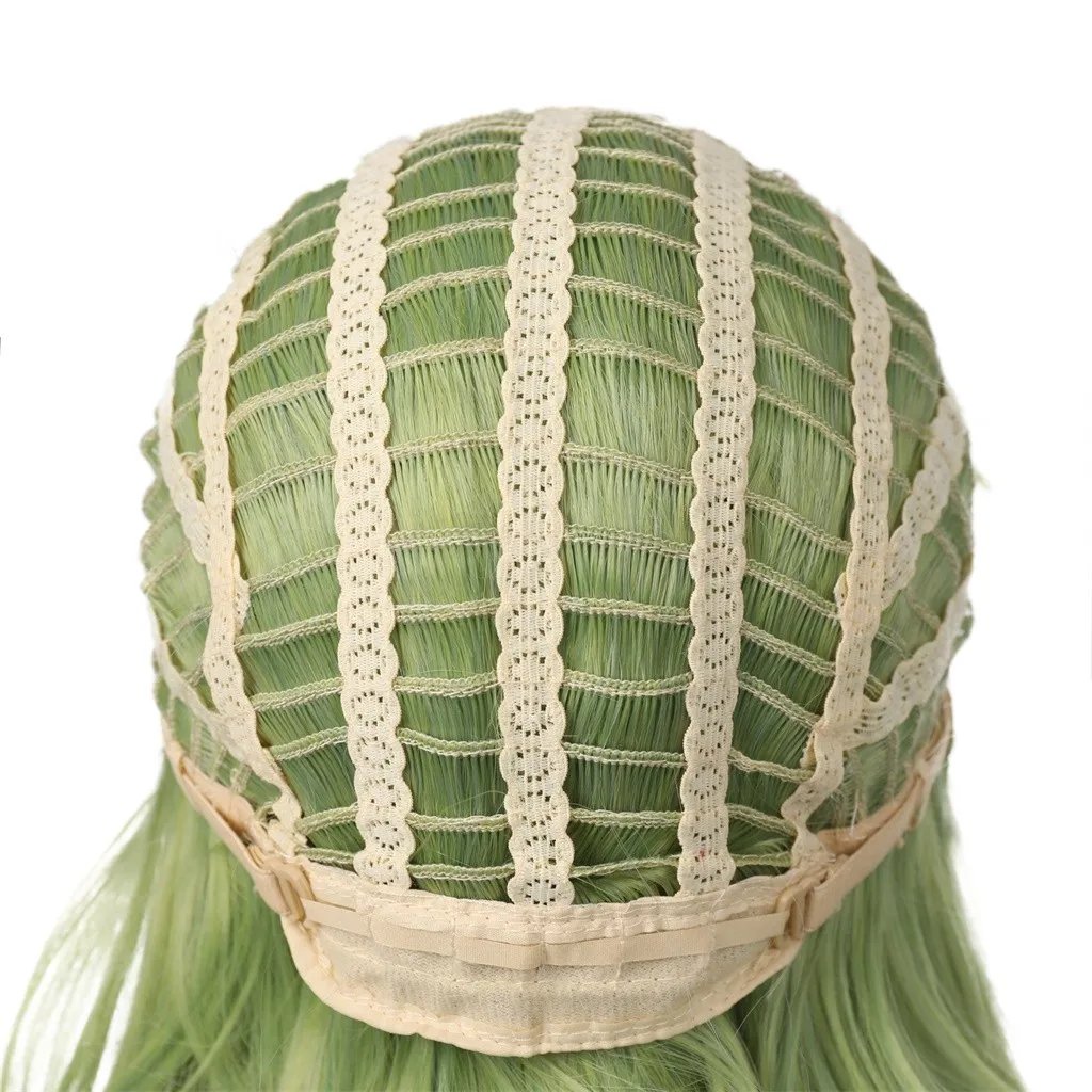 Comic Character Cosplay Wig Hair Cap + Green Microroll Cosplay Wigs Synthetic Hair Manzhan Special Wig Cosplay Specific Wig