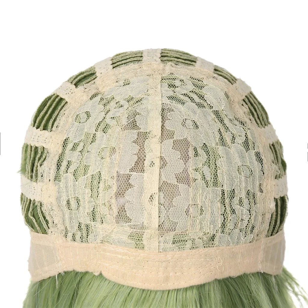 Comic Character Cosplay Wig Hair Cap + Green Microroll Cosplay Wigs Synthetic Hair Manzhan Special Wig Cosplay Specific Wig