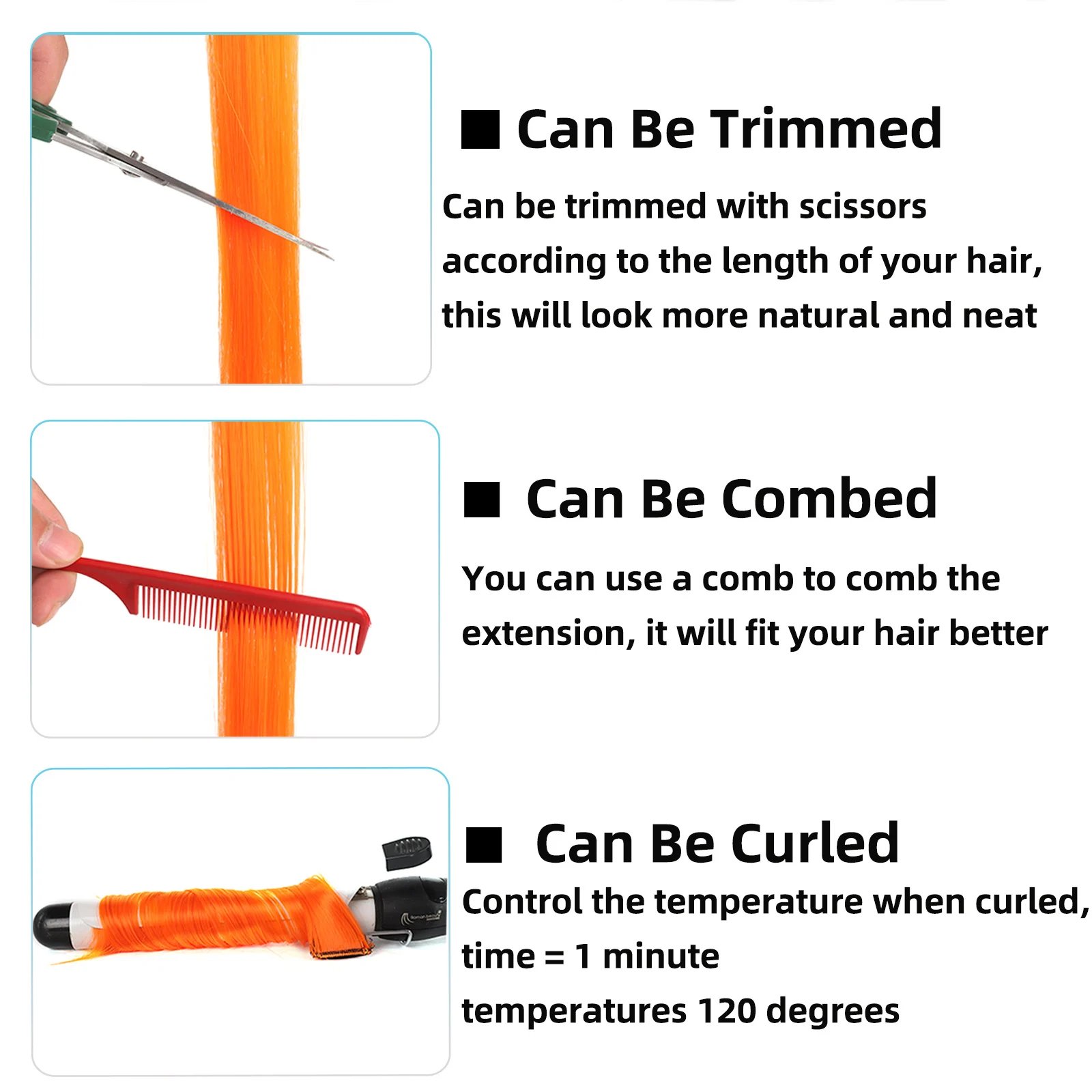 LUPU 22 Inch Colored Highlight Synthetic Hair Extensions Rainbow Long Straight Hairpieces for Women Kids Girls Purple Pink Blue LUPU 22 Inch Colored Highlight Synthetic Hair Extensions Rainbow Long Straight Hairpieces for Women Kids Girls Purple Pink Blue