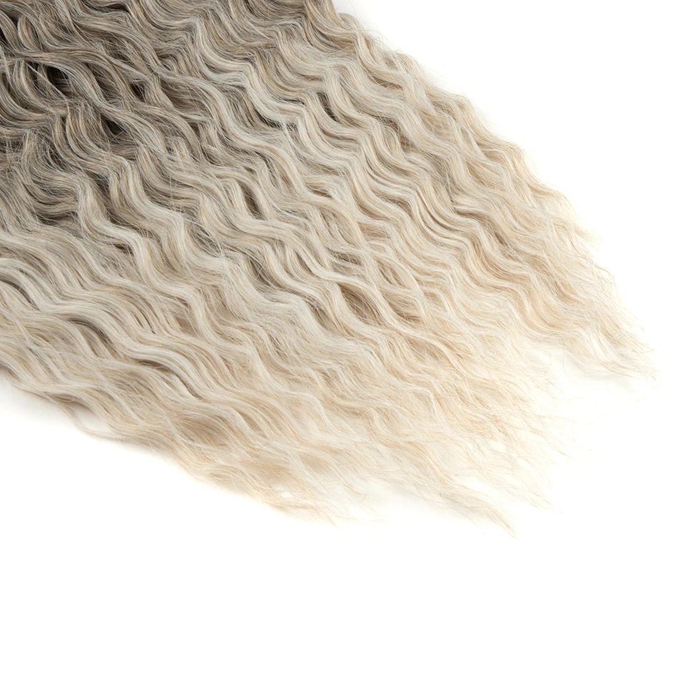 Ariel Curl Hair Water Wave Twist Crochet Hair Synthetic Braid Hair Ombre Blonde Pink 22 Inch Deep Wave Braiding Hair Extension