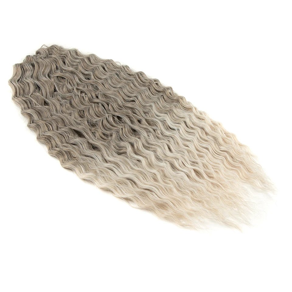 Ariel Curl Hair Water Wave Twist Crochet Hair Synthetic Braid Hair Ombre Blonde Pink 22 Inch Deep Wave Braiding Hair Extension