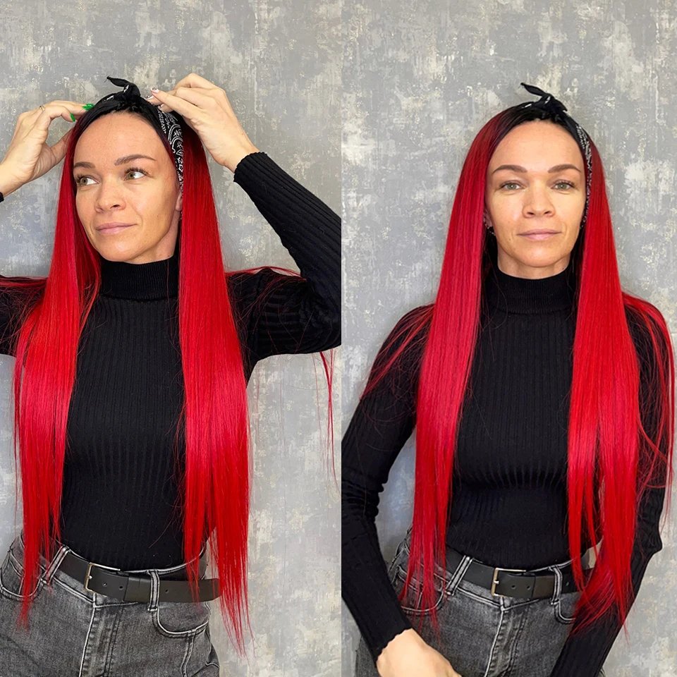 Bone Straight Hair Bundles Salon Natural Hair Extensions Fake Fibers Super Long Synthetic Yaki Straight Hair Weaving Full to End