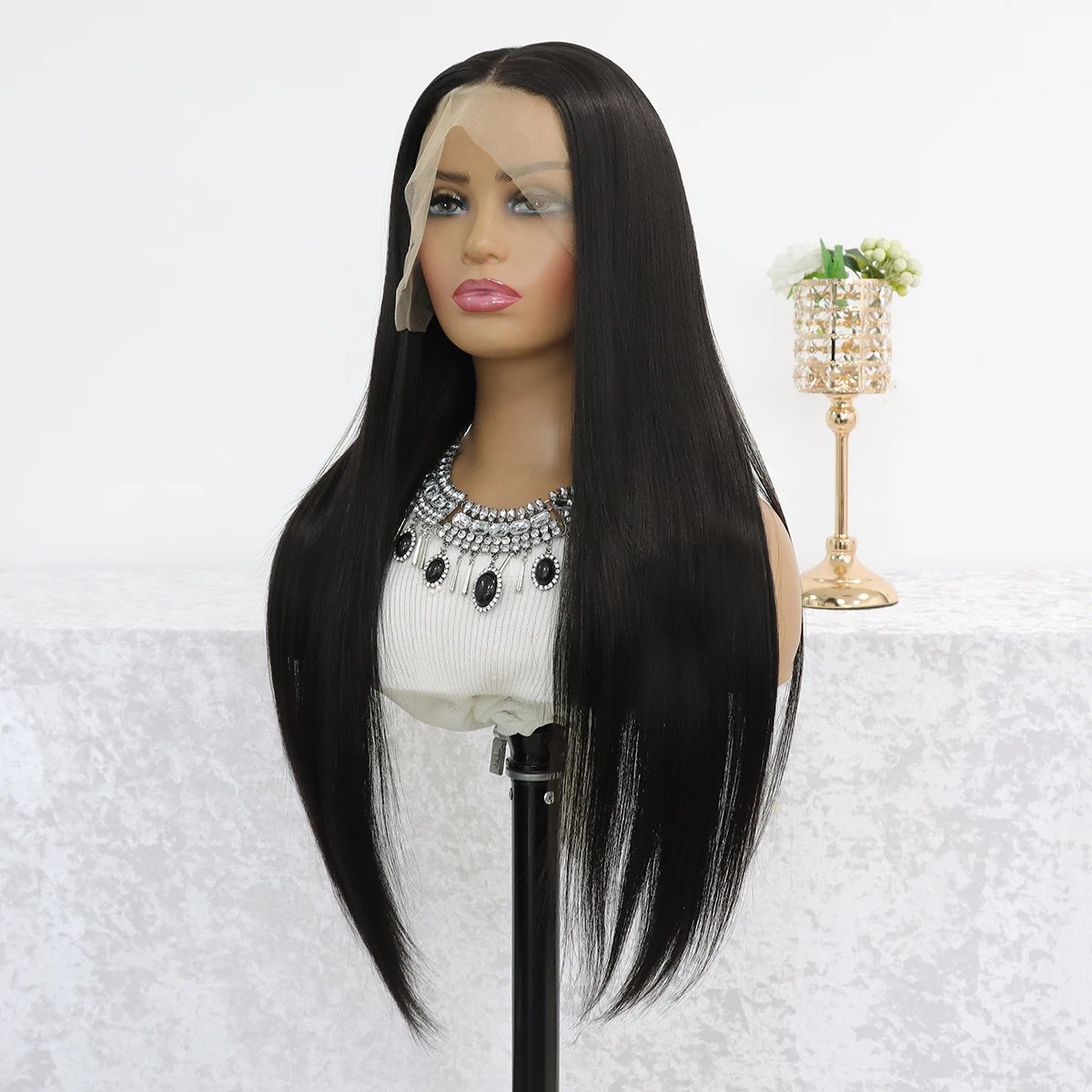 13*4 Lace Front Wigs Straight Wigs with High Quality Synthetic Hair Curly Wigs and Good Texture