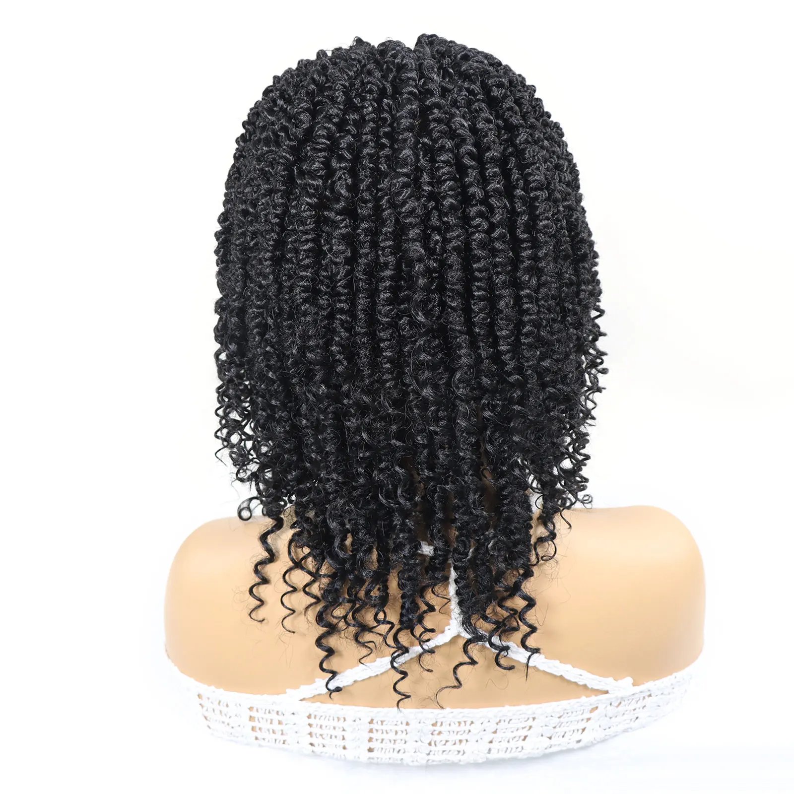 Short Passion Twist Braided Wigs Curly Ends Square Part Blonde Bob Braided Lace Front Wig For Women Synthetic 12Inch Braided Wig Short Passion Twist Braided Wigs Curly Ends Square Part Blonde Bob Braided Lace Front Wig For Women Synthetic 12Inch Braided Wig