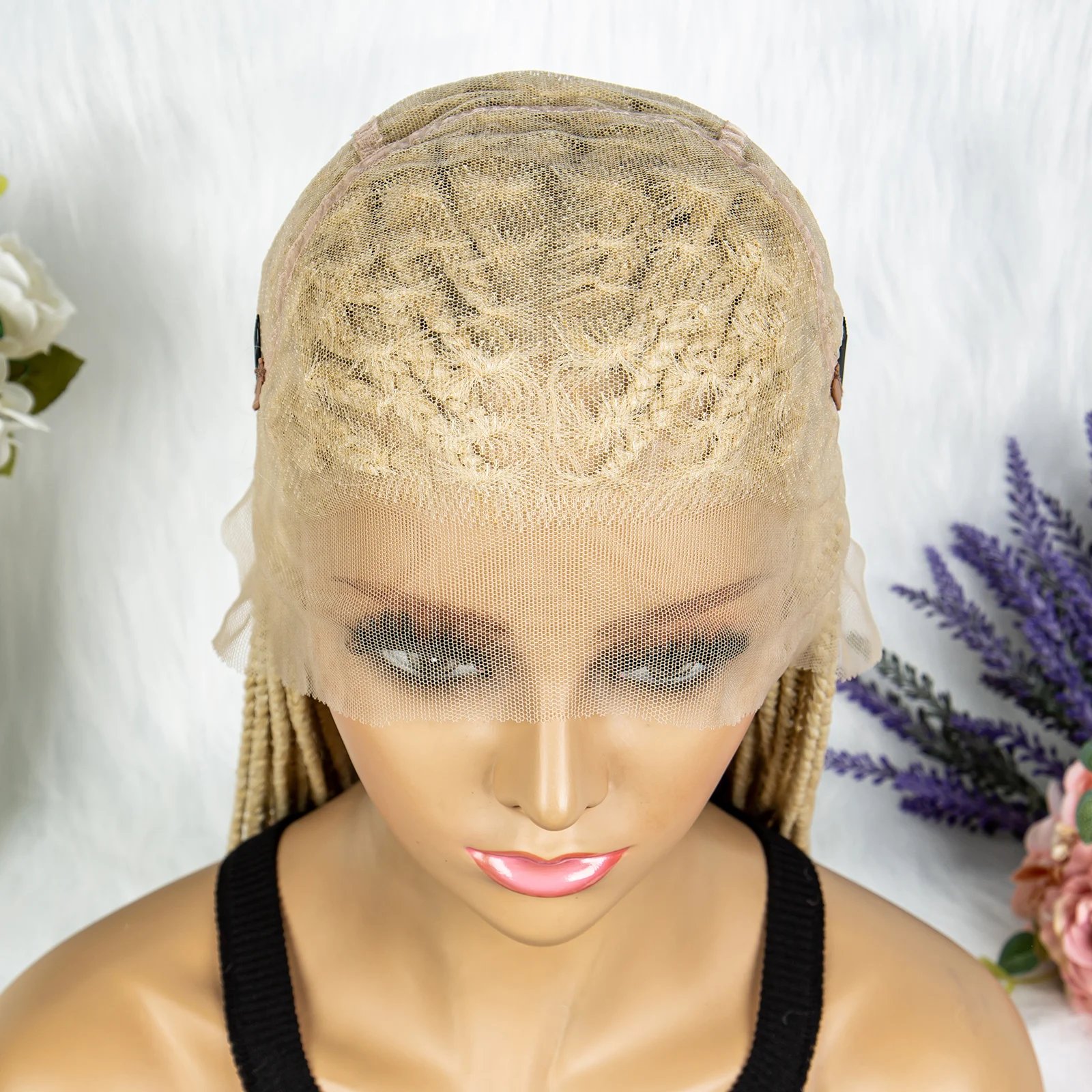 Synthetic Transparent HD Full Lace Braided Wigs For Black Women Crochet Braid Braiding Hair Knotless Box Cornrow&nbsp;Braids Wigs