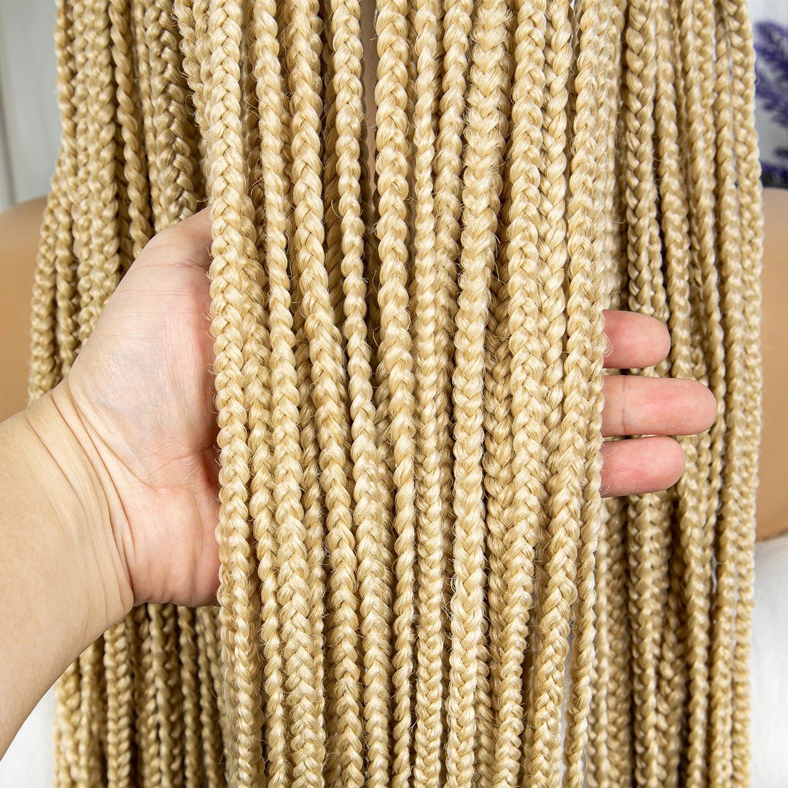 Synthetic Transparent HD Full Lace Braided Wigs For Black Women Crochet Braid Braiding Hair Knotless Box Cornrow&nbsp;Braids Wigs