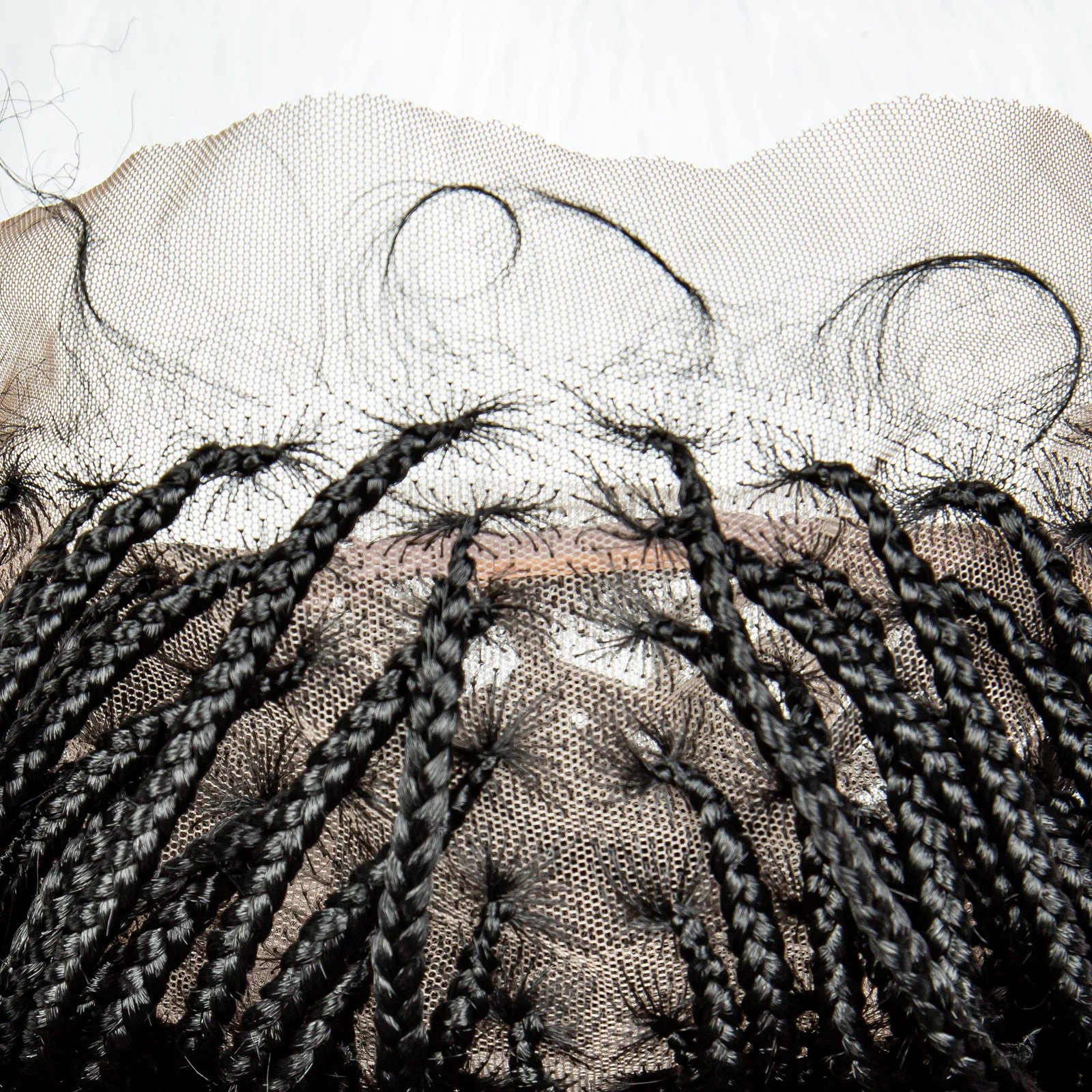 Synthetic Transparent HD Full Lace Braided Wigs For Black Women Crochet Braid Braiding Hair Knotless Box Cornrow&nbsp;Braids Wigs