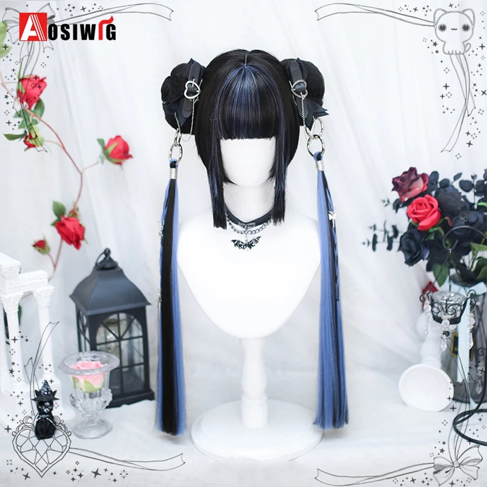 DIY Anime Synthetic Short Straight Green Wig Double Hair Loop Double Braid Ponytail Natural Short Straight Head Cover Wig For DIY Anime Synthetic Short Straight Green Wig Double Hair Loop Double Braid Ponytail Natural Short Straight Head Cover Wig For