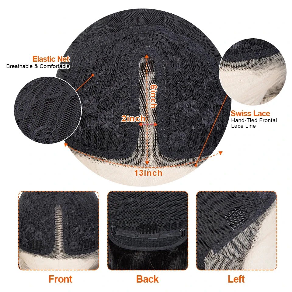 Brazilian Deep Curly Bob Wigs Nature Black Sleek Brazilian Water Wave Lace Front Part P4/27 And Red 99J T Lace Remy Hair Wigs