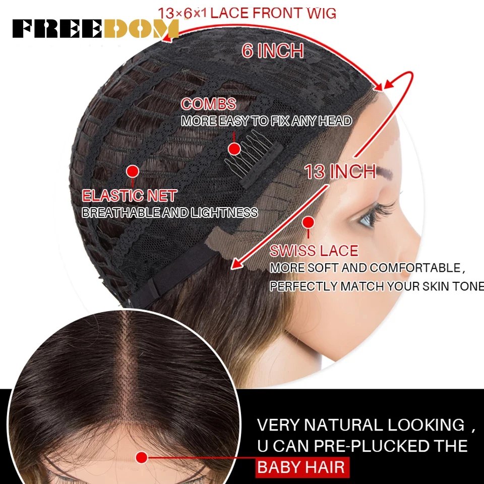 FREEDOM Synthetic Lace Wig Long Deep Wavy Ombre Blonde Ginger Lace Wigs For Black Women Heat Resistant Cosplay Wigs FREEDOM Synthetic Lace Wig Long Deep Wavy Ombre Blonde Ginger Lace Wigs For Black Women Heat Resistant Cosplay Wigs