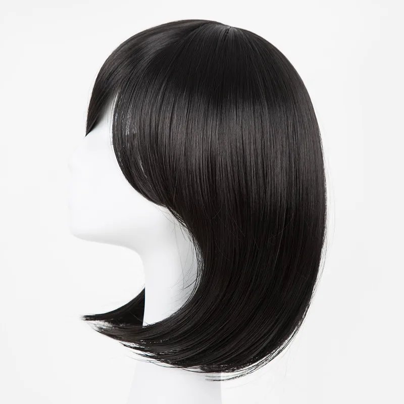 Fei-Show Synthetic Heat Resistant Fiber Short Wavy Black Hair Wig Costume Halloween Cosplay Salon Party Women Student Bob Wig Fei-Show Synthetic Heat Resistant Fiber Short Wavy Black Hair Wig Costume Halloween Cosplay Salon Party Women Student Bob Wig