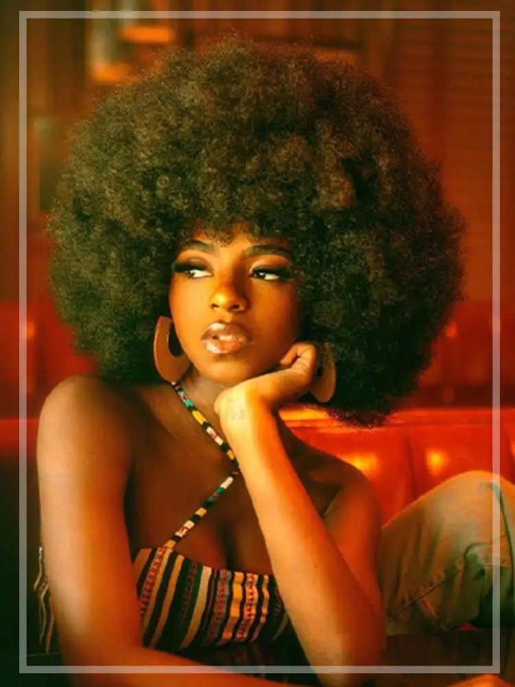 Synthetic Afro Kinky Curly Wig With Bangs Big 70s Soft Afro Wig For Black Women Machine Made Cosplay Wig Natural Brown Black Synthetic Afro Kinky Curly Wig With Bangs Big 70s Soft Afro Wig For Black Women Machine Made Cosplay Wig Natural Brown Black
