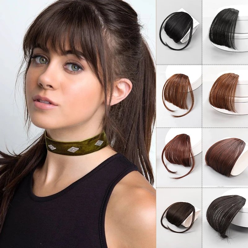 MANWEI Synthetic Wig Air bangs Women Natural Short Brown Blond Black Fake Hair Fringe Extension MANWEI Synthetic Wig Air bangs Women Natural Short Brown Blond Black Fake Hair Fringe Extension