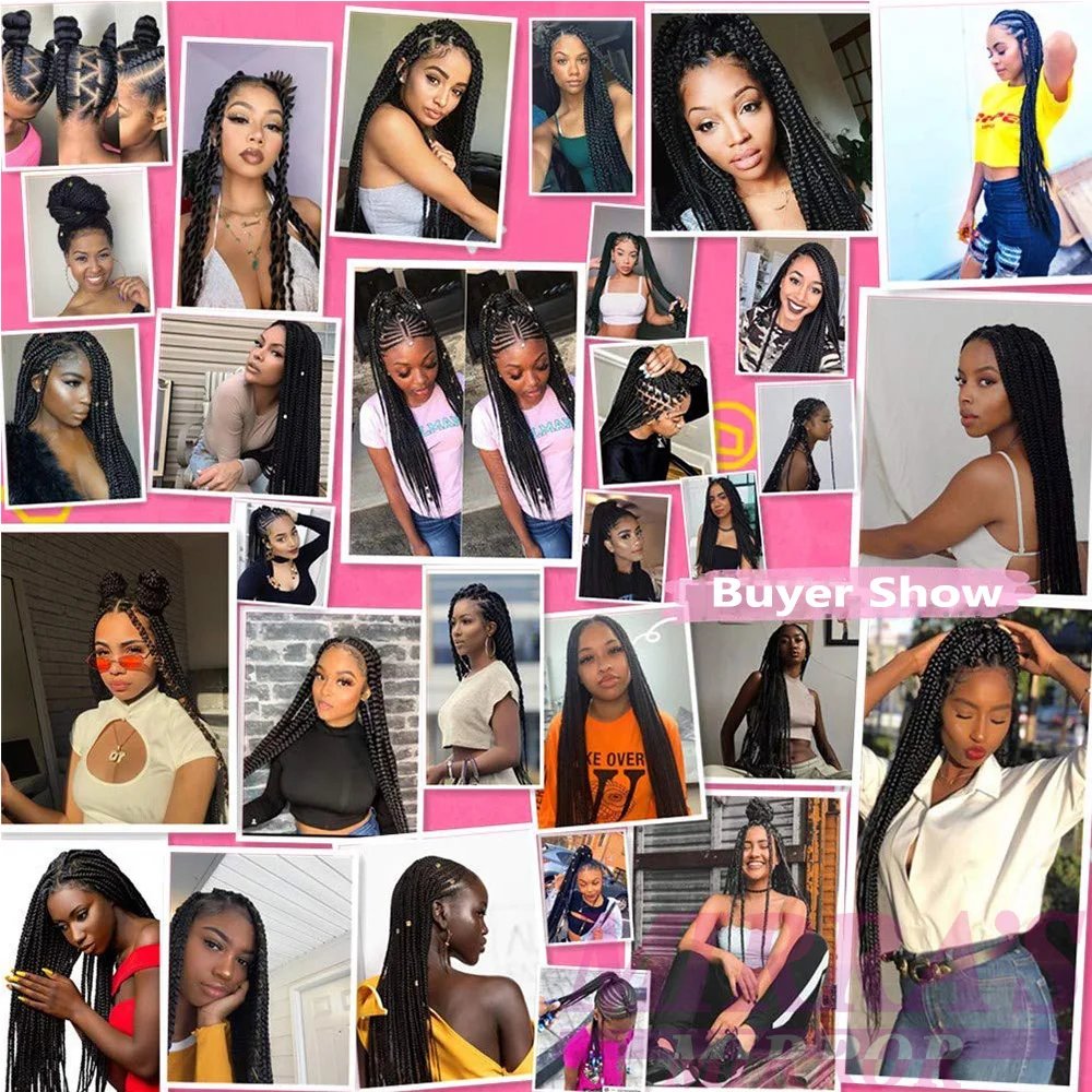 30inch Jumbo Braids Hair Extensions Braiding Hair Pre Stretched Ombre Synthetic Braid YAKI Texture 1/2/4/6/8 Pcs Mirra's Mirror