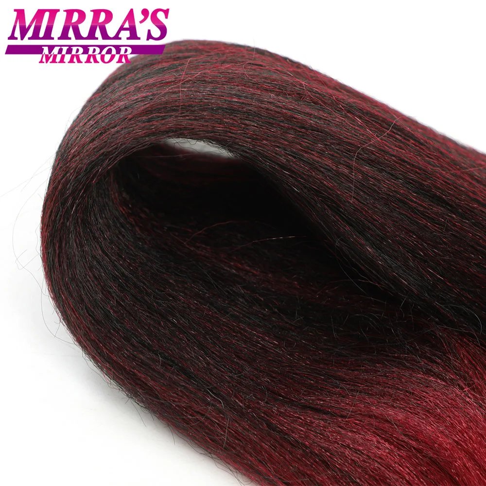 30inch Jumbo Braids Hair Extensions Braiding Hair Pre Stretched Ombre Synthetic Braid YAKI Texture 1/2/4/6/8 Pcs Mirra's Mirror