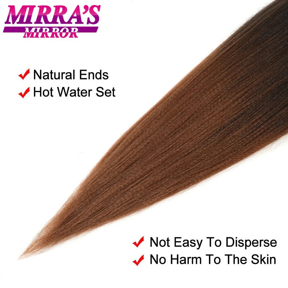 30inch Jumbo Braids Hair Extensions Braiding Hair Pre Stretched Ombre Synthetic Braid YAKI Texture 1/2/4/6/8 Pcs Mirra's Mirror