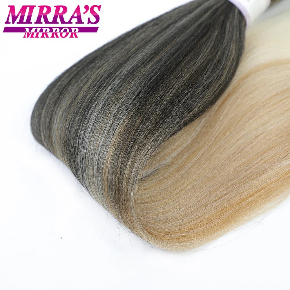 30inch Jumbo Braids Hair Extensions Braiding Hair Pre Stretched Ombre Synthetic Braid YAKI Texture 1/2/4/6/8 Pcs Mirra's Mirror