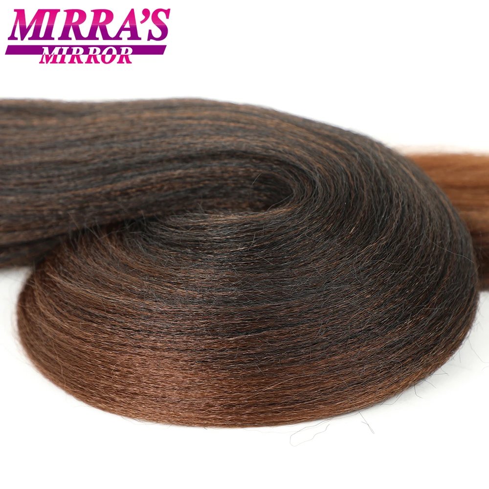 30inch Jumbo Braids Hair Extensions Braiding Hair Pre Stretched Ombre Synthetic Braid YAKI Texture 1/2/4/6/8 Pcs Mirra's Mirror