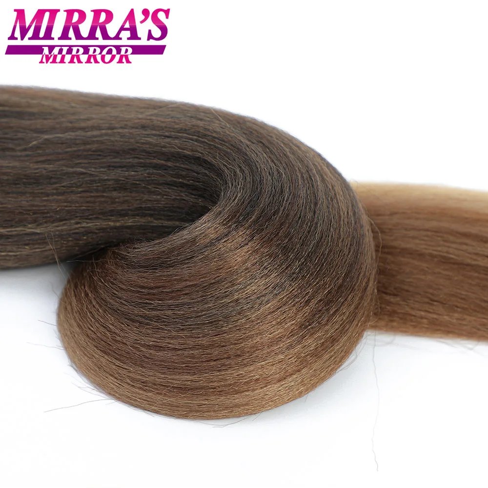 30inch Jumbo Braids Hair Extensions Braiding Hair Pre Stretched Ombre Synthetic Braid YAKI Texture 1/2/4/6/8 Pcs Mirra's Mirror