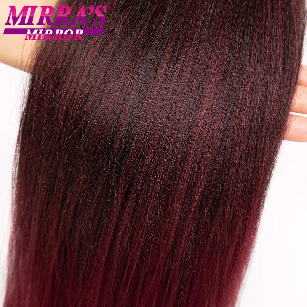 30inch Jumbo Braids Hair Extensions Braiding Hair Pre Stretched Ombre Synthetic Braid YAKI Texture 1/2/4/6/8 Pcs Mirra's Mirror