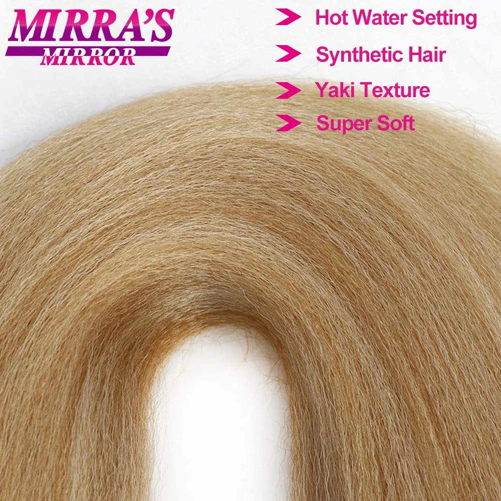 30inch Jumbo Braids Hair Extensions Braiding Hair Pre Stretched Ombre Synthetic Braid YAKI Texture 1/2/4/6/8 Pcs Mirra's Mirror