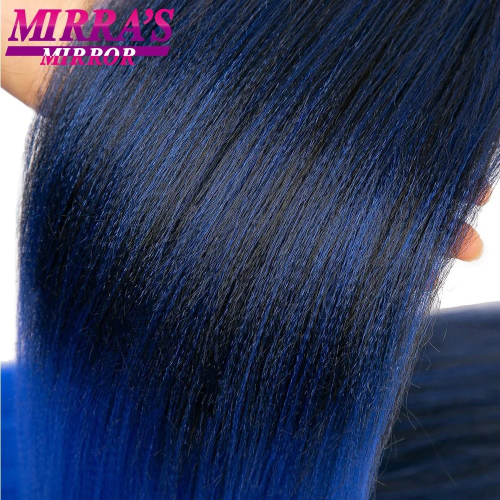 30inch Jumbo Braids Hair Extensions Braiding Hair Pre Stretched Ombre Synthetic Braid YAKI Texture 1/2/4/6/8 Pcs Mirra's Mirror